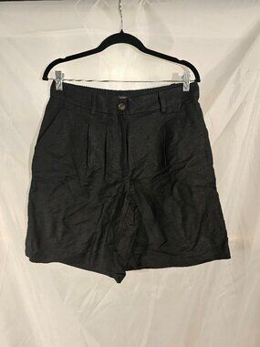 Loft beautiful black linen blend shorts. Size 6. Like new.